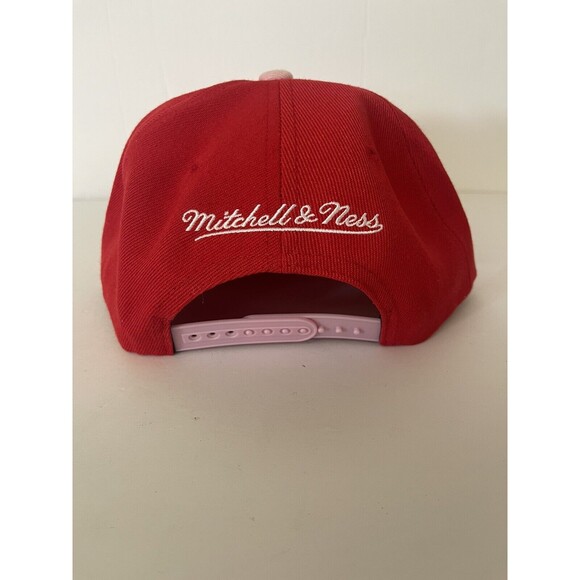 Los Angeles Lakers Hat Cap Snap Back Mens Red Mitchell & Ness NBA Basketball - Picture 3 of 7